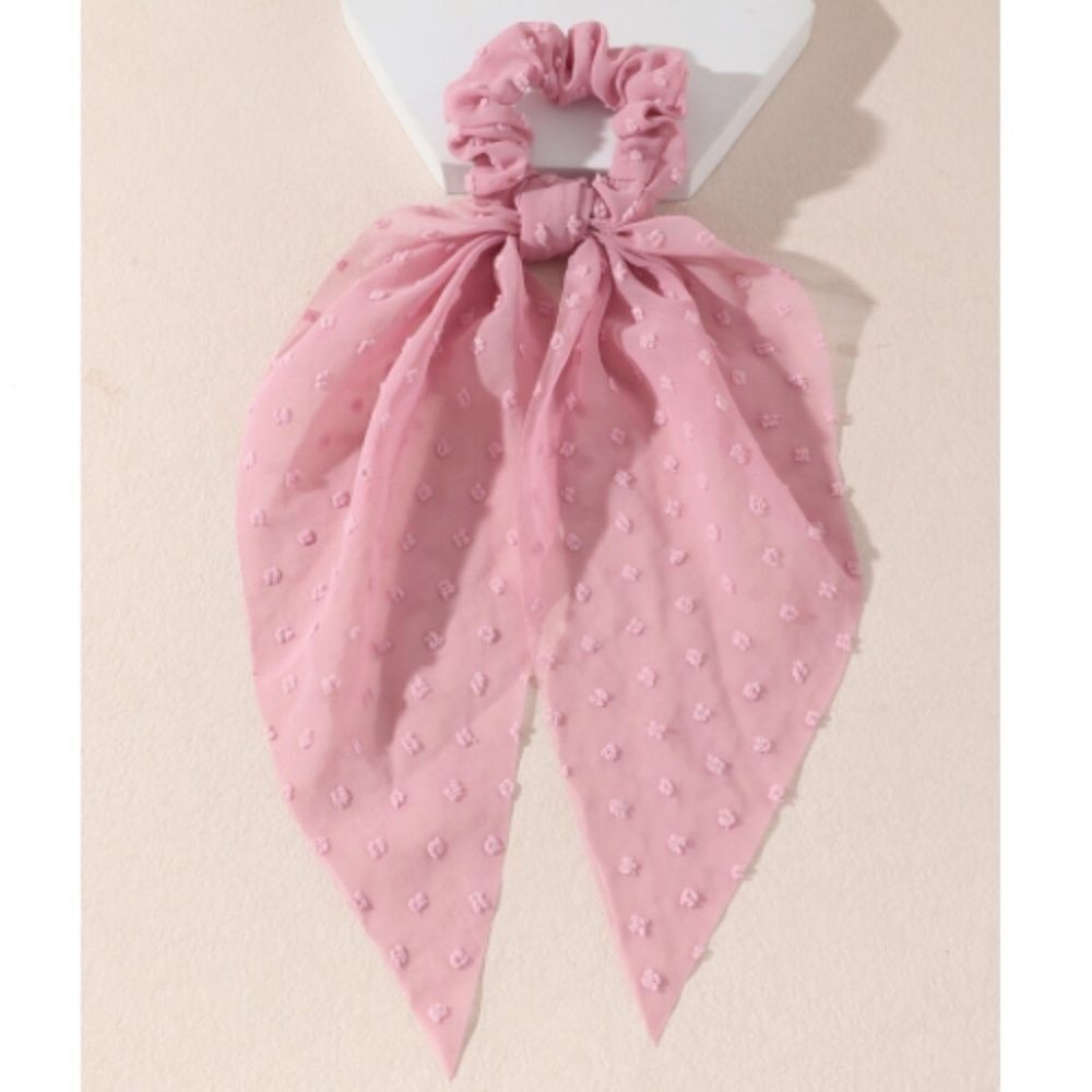 Pink Polka Dot Hair Scarf